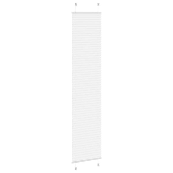 vidaXL Branco Plissada Cega 45x200 cm Largura Tecido 44,4 cm Poli&eacute;ster