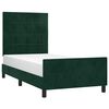 vidaXL Estrutura de cama sem colch&atilde;o 90x200 cm veludo verde-escuro