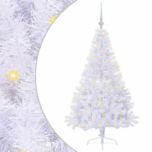 vidaXL &Aacute;rvore de Natal Artificial com 150 LEDs Branco 150 cm PVC e A&ccedil;o