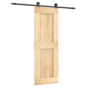 vidaXL Porta Deslizante 70 x 210 cm Natural e Preto