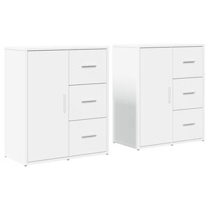 vidaXL Aparadores 2 pcs 60x31x70 cm derivados de madeira branco