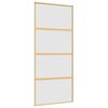 vidaXL Porta deslizante 90x205 cm vidro ESG fosco/alum&iacute;nio dourado