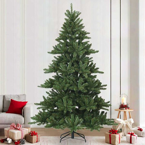 vidaXL &Aacute;rvore de Natal Articulada Artificial Verde 240 cm PVC, a&ccedil;o