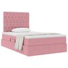 vidaXL Cama com arruma&ccedil;&atilde;o e colch&atilde;o Rosa 120 x 200 cm Veludo