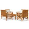 vidaXL 5 pcs conjunto lounge de jardim c/ almofad&otilde;es ac&aacute;cia maci&ccedil;a