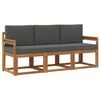 vidaXL Conjunto de Sof&aacute;s para Exterior 3 pcs Natural e Antracite