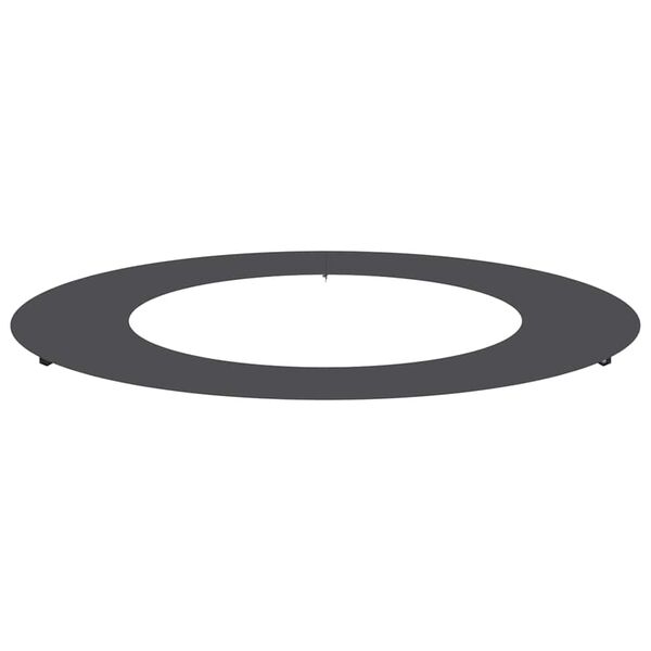 vidaXL adequado para Anel de &Aacute;rvore Plano Preto &Oslash;50 / 80 cm A&ccedil;o
