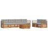 vidaXL Conjunto de Sof&aacute;s para Exterior 7 pcs Cinza Natural e Claro