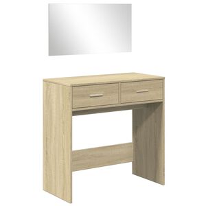 vidaXL Toucador com espelho 80x39x80 cm cor carvalho sonoma