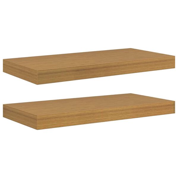 vidaXL Prateleira de Parede 2 pcs Bege 50 x 23 x 4 cm