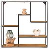 House Nordic Prateleira de parede Avery 85x18x85 cm carvalho e preto