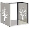 vidaXL Suporte para lenha 40x40x40 cm a&ccedil;o inoxid&aacute;vel