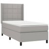 vidaXL Cama box spring c/ colch&atilde;o e LED 80x200 cm tecido cinza-claro