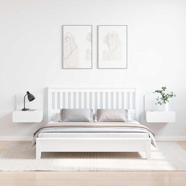 vidaXL Mesa-de-cabeceira com gaveta 2 pcs Branco 44 x 32,5 x 40 cm