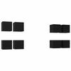 vidaXL Rack de TV Montado na Parede 8 pcs Carvalho Preto