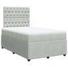 vidaXL Cama boxspring com colch&atilde;o 120x190 cm veludo cinzento-claro