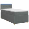 vidaXL Cama box spring com colch&atilde;o Cinzento-Escuro 80 x 200 cm Tecido
