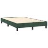 vidaXL Cama boxspring com colch&atilde;o 120x200 cm veludo verde-escuro