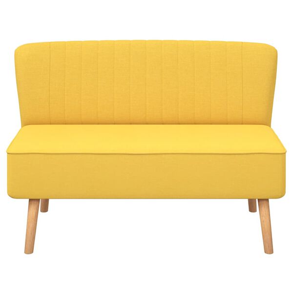 vidaXL Sofá de tecido 117x55,5x77 cm amarelo