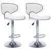 vidaXL Bancos de bar 2 pcs couro artificial branco