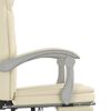 vidaXL Cadeira de escrit&oacute;rio reclin&aacute;vel couro artificial cor creme