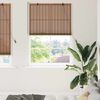 vidaXL Estores de rolo com cortinas Manual Castanho 110 x 220 cm Bambu