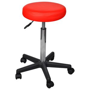 vidaXL Banco de escrit&oacute;rio vermelho