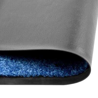 vidaXL Tapete de porta lavável 40x60 cm azul