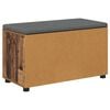 vidaXL Banco de Hall com almofada Madeira antiga 80 x 46 x 46 cm