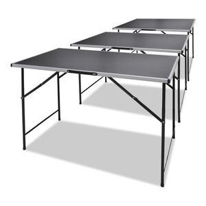 vidaXL Mesas de campismo/trabalho 3 pcs dobr&aacute;veis