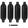 vidaXL Para-choques para barco 4 pcs 51x14 cm PVC preto