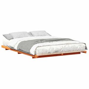 vidaXL Estrutura da Cama Marrom Cera 150 x 200 cm
