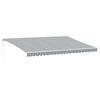 vidaXL Toldo retr&aacute;til manual 500x350 cm antracite e branco