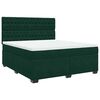 vidaXL Cama com molas/colch&atilde;o 180x200 cm veludo verde-escuro
