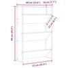 vidaXL Sapateira de parede 60x18x90 cm contraplacado branco