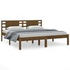 vidaXL Estrutura de cama 200x200 cm pinho maci&ccedil;o castanho mel