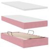 vidaXL Cama com Armazenamento com colch&atilde;o Rosa 90 x 200 cm Veludo