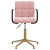vidaXL Cadeiras de jantar girat&oacute;rias 2 pcs veludo rosa
