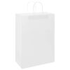vidaXL Sacos de papel 250 unid com al&ccedil;as branco 32x17x44 cm