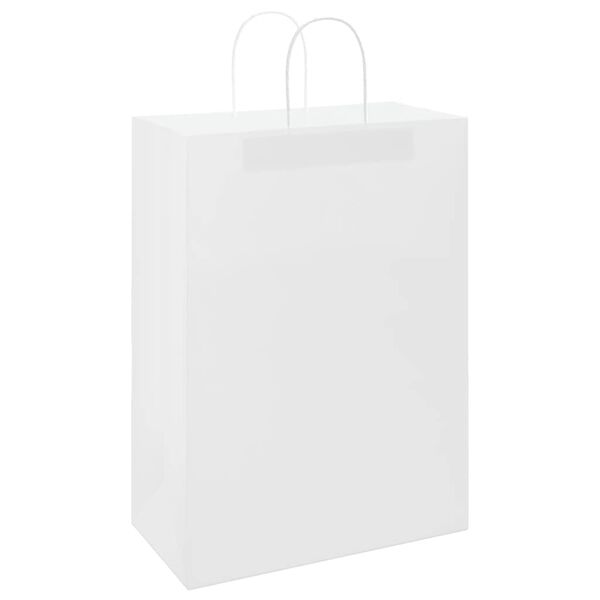 vidaXL Sacos de papel 250 unid com al&ccedil;as branco 32x17x44 cm