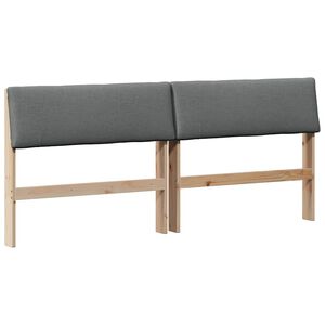 vidaXL Cabeceira estofada Cinza Escuro 200 cm
