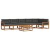 vidaXL Conjunto de Sof&aacute;s para Exterior 7 pcs Natural e Antracite