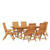 vidaXL Conjunto de Jantar para Jardim 7 unid. Castanho