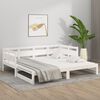 vidaXL Estrutura sof&aacute;-cama de puxar pinho maci&ccedil;o branco 2x(90x190) cm