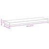 vidaXL Prateleira de parede suspensa 80x23,5x3,8 cm MDF branco