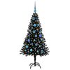 vidaXL &Aacute;rvore de Natal com 150 LEDs com suporte Preto 150 cm PVC