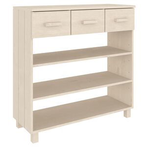 vidaXL Mesa consola HAMAR 90x35x90 cm pinho maci&ccedil;o castanho-mel