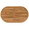 vidaXL Tampo de Mesa Oval Madeira de Teca S&oacute;lida Natural