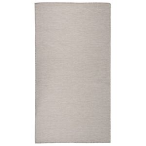 vidaXL Tapete de tecido plano p/ exterior 80x150 cm cinzento claro
