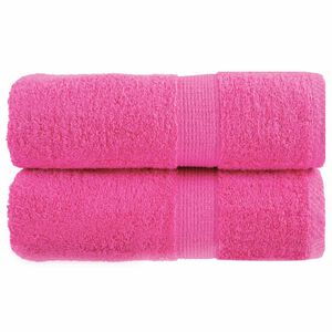 vidaXL Toalhas de rosto premium SOLUND 2 pe&ccedil;as rosa 30x30 cm 600 g/m&sup2;